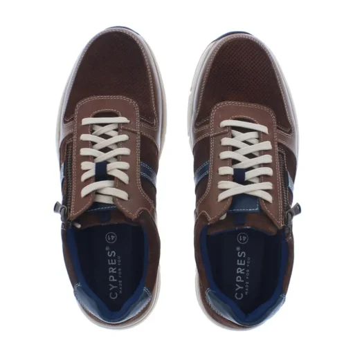 Cypres Wester Heren Sneaker Waxy Crunch Brandy