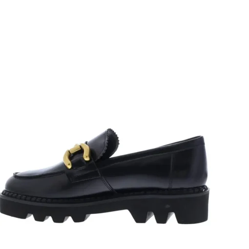 Di Lauro Loafer Gouden Bit Black Brushed Leather