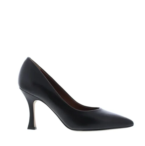 Evaluna Dames Pump Leer Zwart