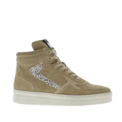 Maruti Mona Dames Mid Sneaker Suede Beige Pixel Off White