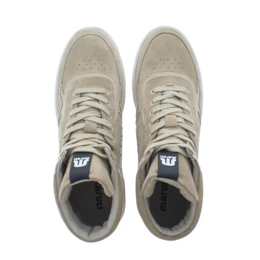 Maruti Mona Dames Mid Sneaker Suede Beige Pixel Off White