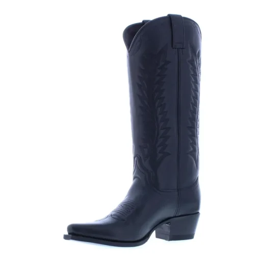 Sendra 17605 Dames Western Laars Salvaje Negro
